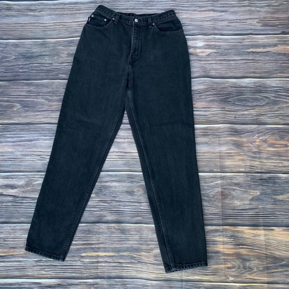 Chic Denim Vintage Black High-Waist Mom Jeans | Sz 12 | 80s Minimalist